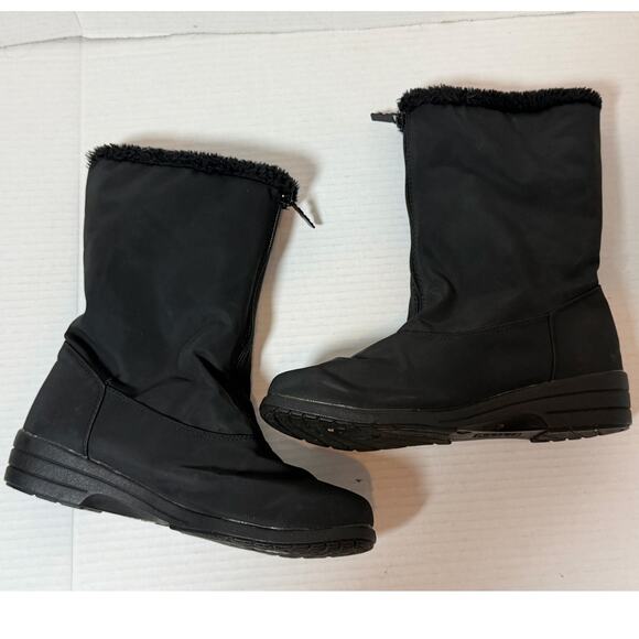 Totes Womens Black Winter Thermolite Waterproof Nicole Snow Winter Boots Sz 8 - Picture 3 of 8